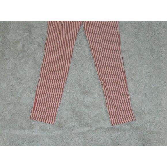 Free‎ People Pants Red White Striped Frankie High Waist Skinny Nautical Size  0 - Picture 9 of 13